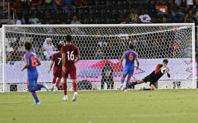 Goalkeeper Gurpreet Singh was sensational during India's encounter with Qatar
