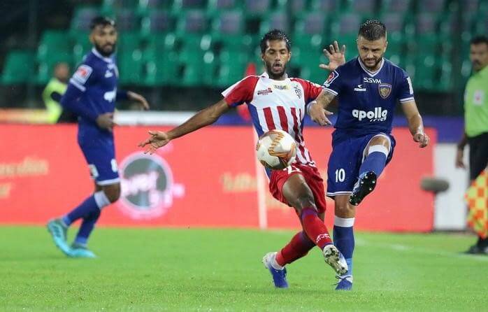  To block Chennaiyin’s passing lane through the midfield, Habas overloaded the ATK midfield with 3-5-2 formation. 