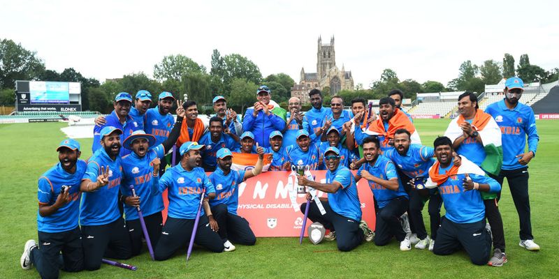 Victorious Physically Disabled Indian Cricket Team 