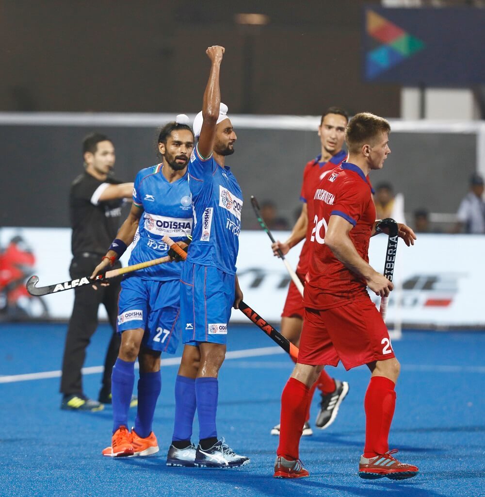Mandeep Singh rose to the occasion and with his brace saved the team against Russia