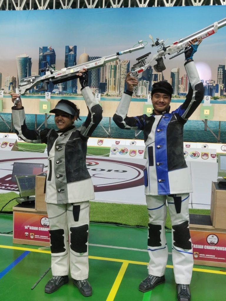 In his debut outing on the international circuit, Dhanush brought home gold medals in the Men's Junior categories of 10m Air Rifle Individual, Mixed Gender and Team events.
