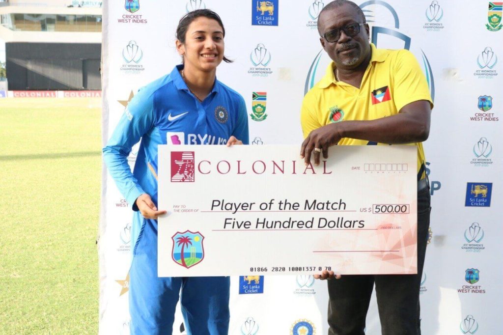 Mandhana, who hit three sixes and nine fours in her knock, got to the landmark in 49 balls