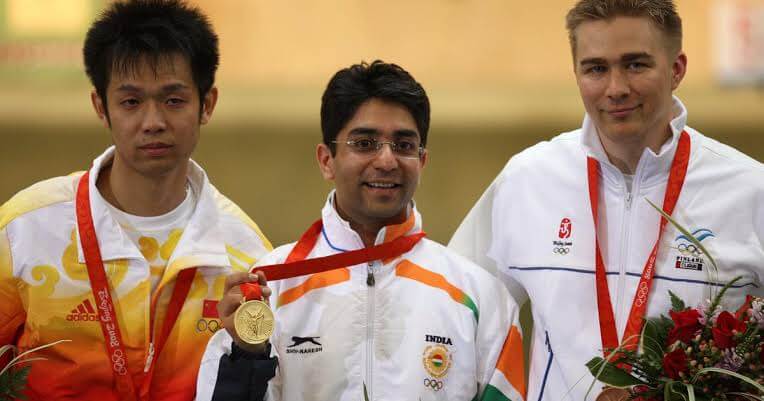 Bindra's moment of fame came at the 2008 Olympics in Beijing when he won gold in the Men's 10 metre air rifle event 