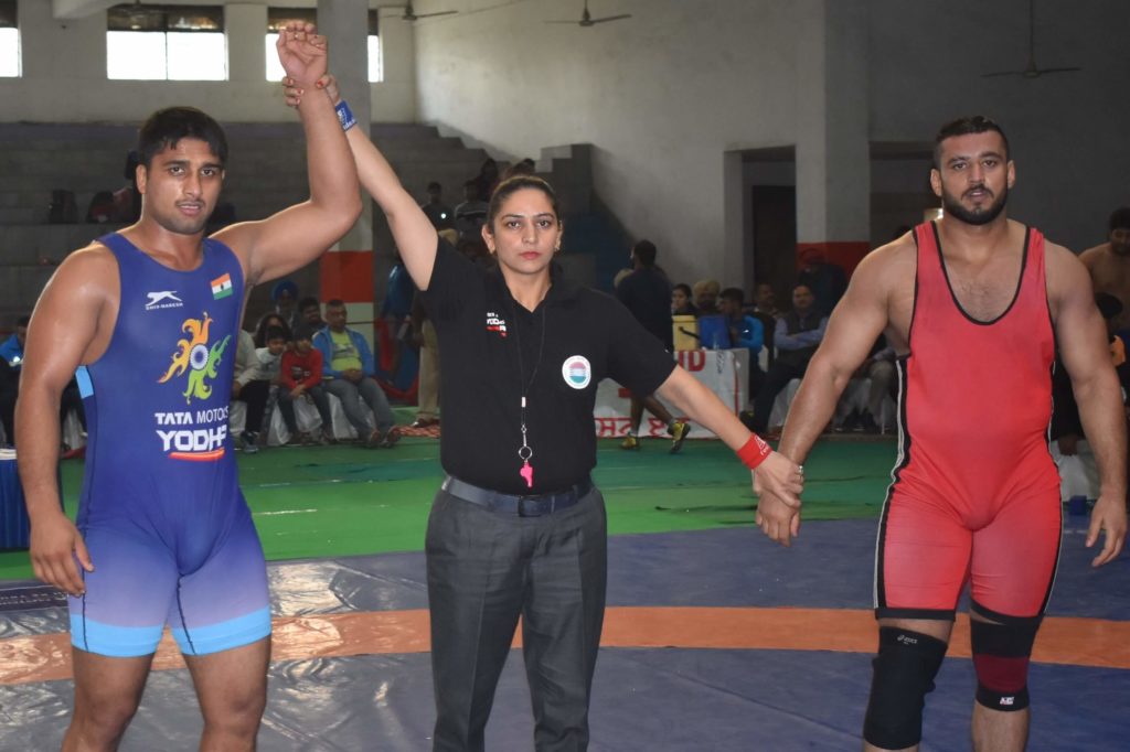 Hardeep Singh, who was the first Greco-Roman wrestler to qualify for the Olympics, received a walkover against Ravi Rathi of Railways in 97 Kg.