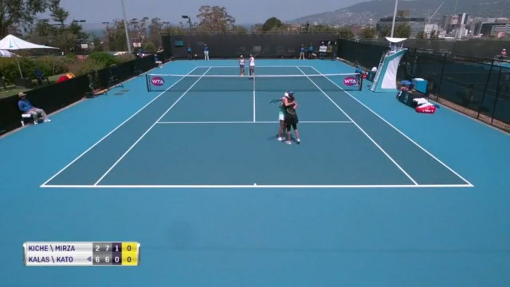 Sania Mirza and Nadiia Kichenok following their first round match