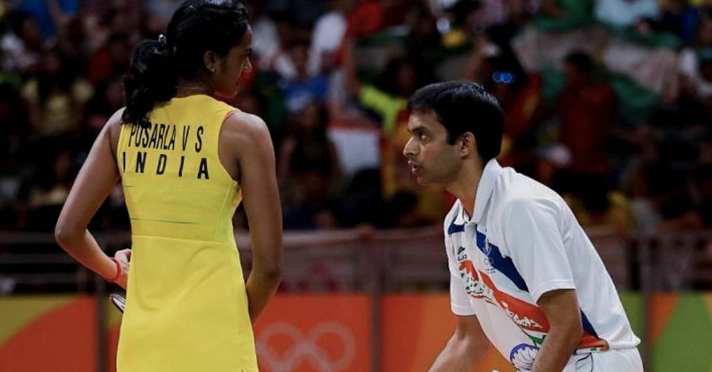 Gopichand with PV Sindhu at Rio 2016 (Source: India TV News)