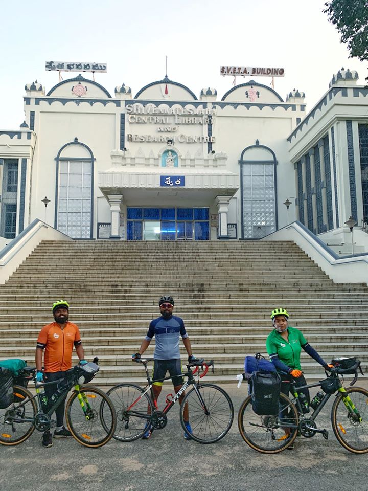 Haseeb Ahsan, Dona Jacob and Clifin Francis started their cycling tour on December 15 last year from their home city and aim to reach Tokyo on July 20