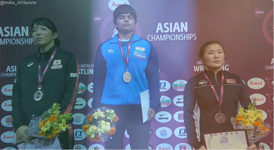 Divya Kakran, competing in the 68 kg weight division, was at her attacking best as she won a gold to add to her already impressive resume. (Image: AllSports)
