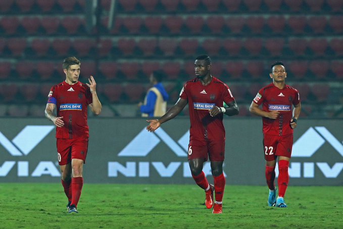 With just two wins from 15 matches in ISL 2019-20 season NorthEast UNited FC are languishing at ninth spot on the table. (Image: NEUtdFC) 