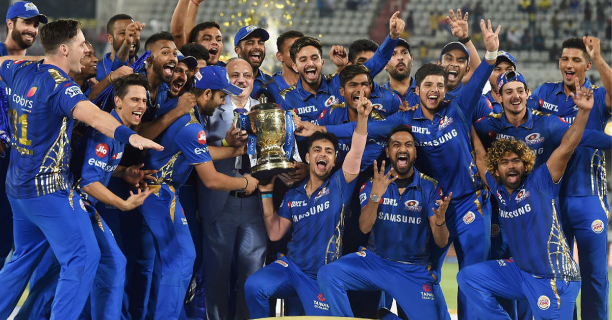 Mumbai Indians winning the IPL 2019 (Image: The Hindu)