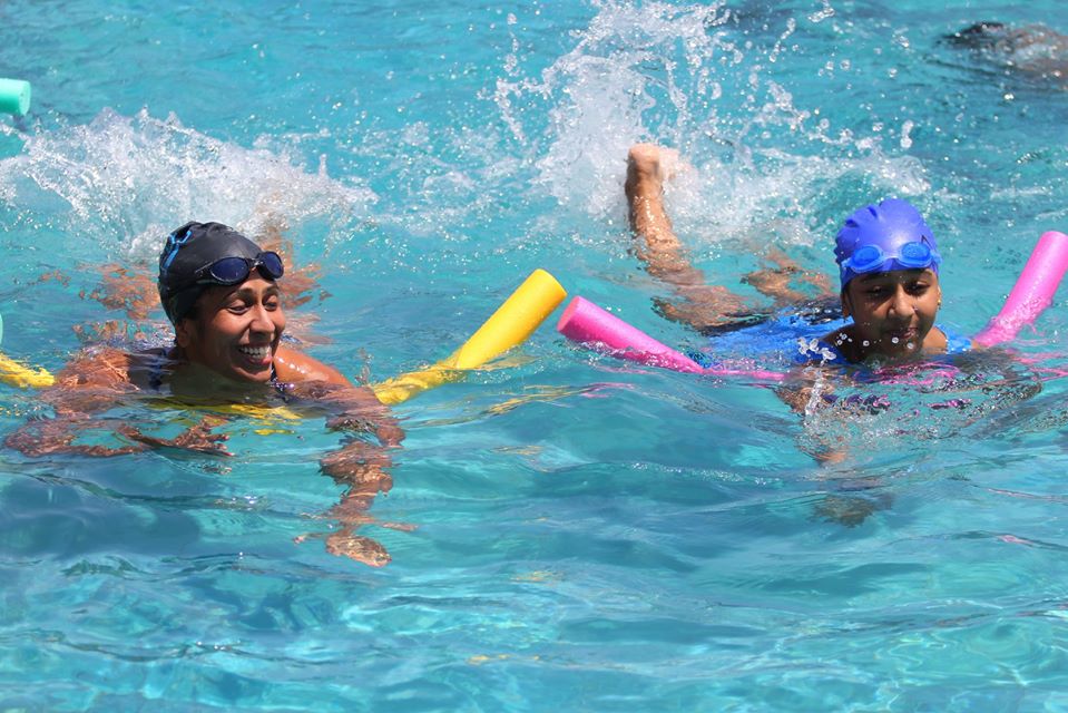 Training at the Nisha Millete's Swimming Academy (Source: Facebook)