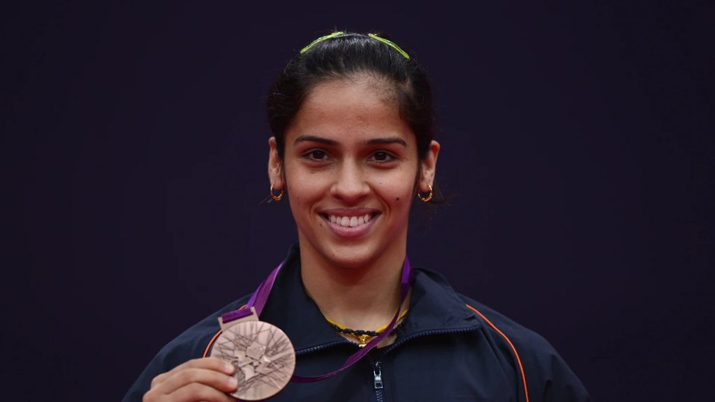 Saina Nehwal with her Olympics bronze medal 