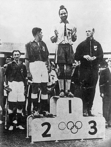 Balbir Singh in 1956 Melbourne Olympics Podium
