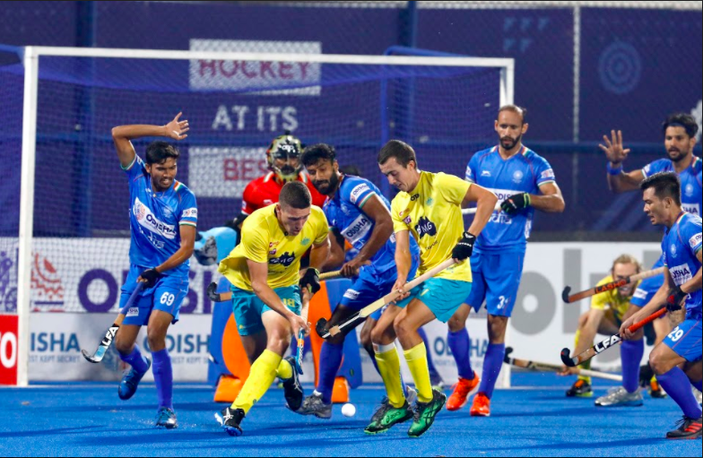 Indian men's hockey team against Australia at FIH Hockey Pro League 2020 (Source: Hockey India)