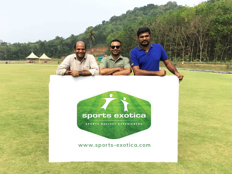 Sanju Samuel, Raju Mathew and Rtn. Jyotish Prakash - The founders of Sports Exotica