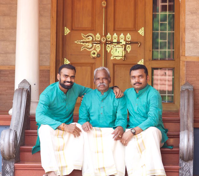 PR Sreejesh with father and brother