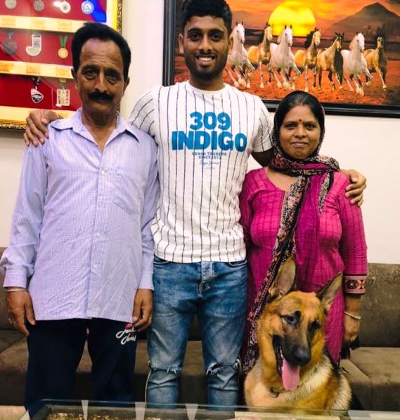 Varun Kumar with his family